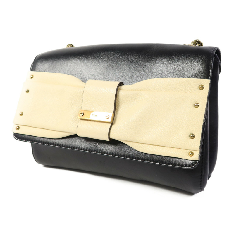 Chloe 牛皮皮革Shoulder Bag金扣鏈帶肩背袋-2