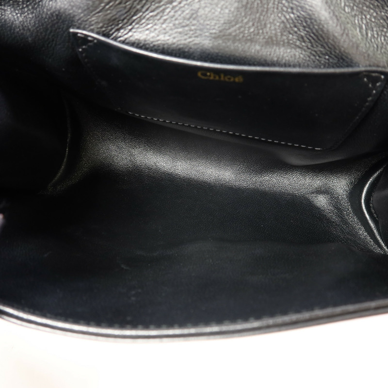 Chloe 牛皮皮革Shoulder Bag金扣鏈帶肩背袋-5