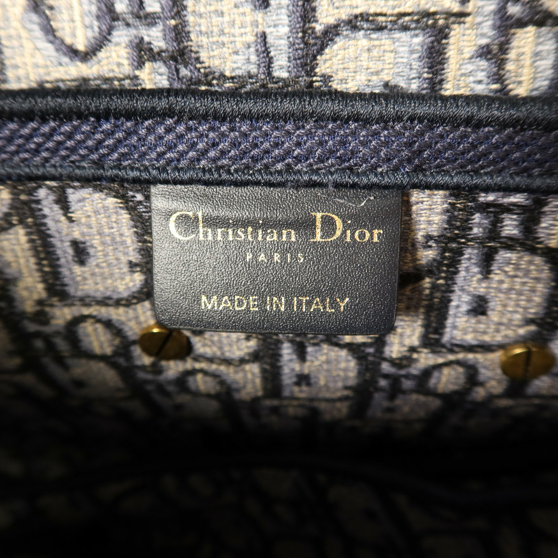 Dior 帆布Saddle Bag金扣手挽袋-6