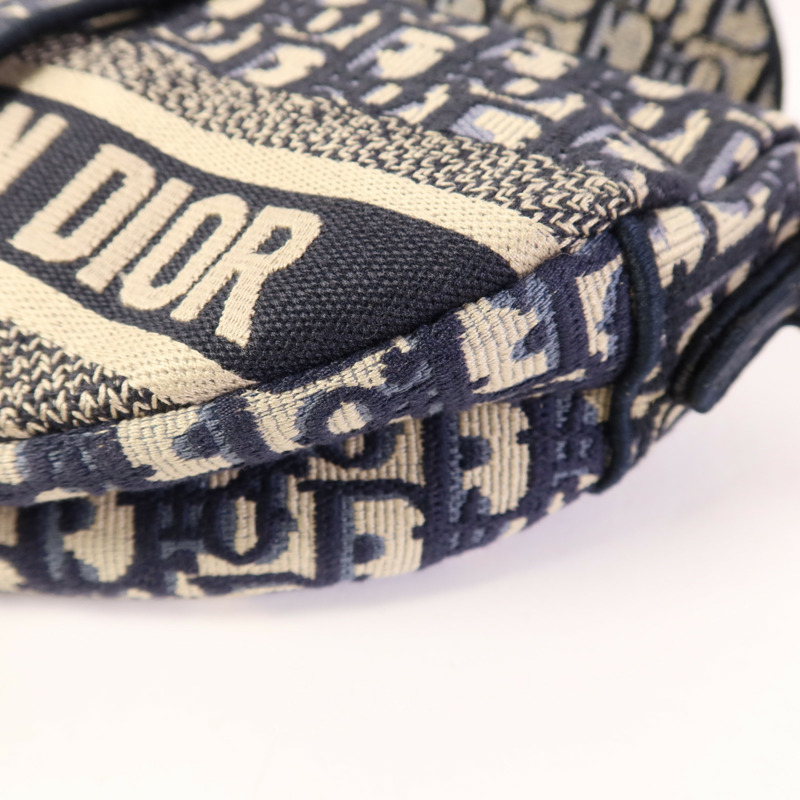 Dior 帆布Saddle Bag金扣手挽袋-10