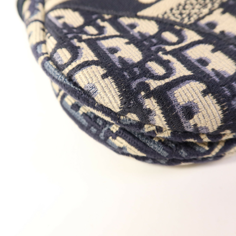 Dior 帆布Saddle Bag金扣手挽袋-11