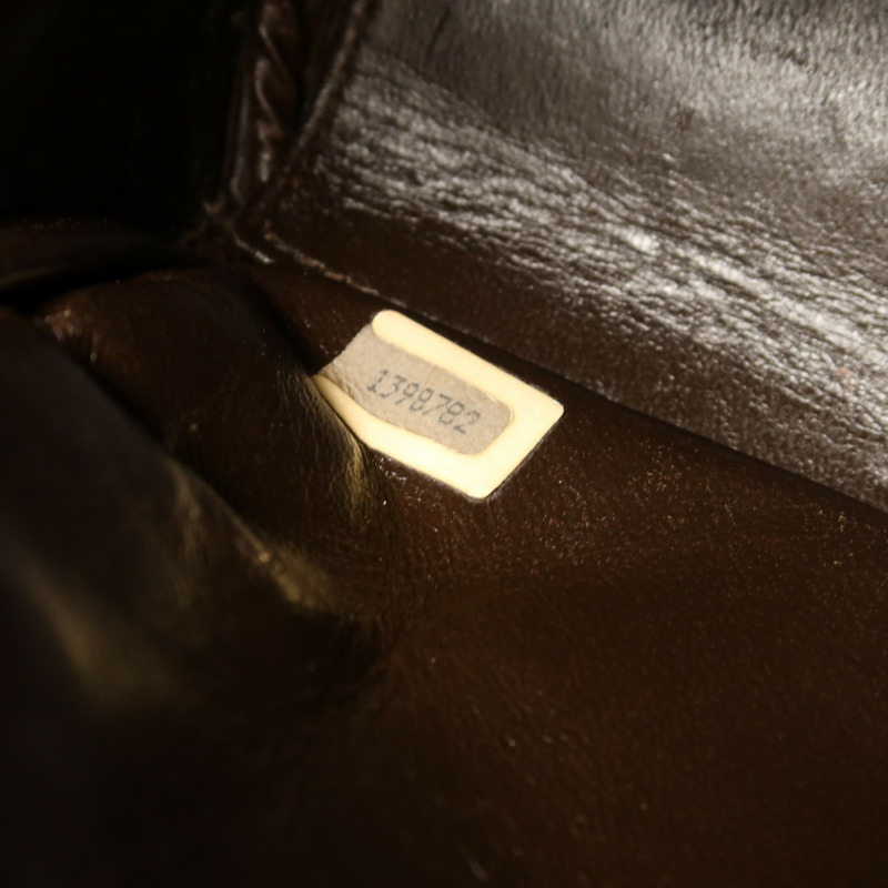 CHANEL 牛皮皮革Vintage Chain Shoulder金扣鏈帶肩背袋-7