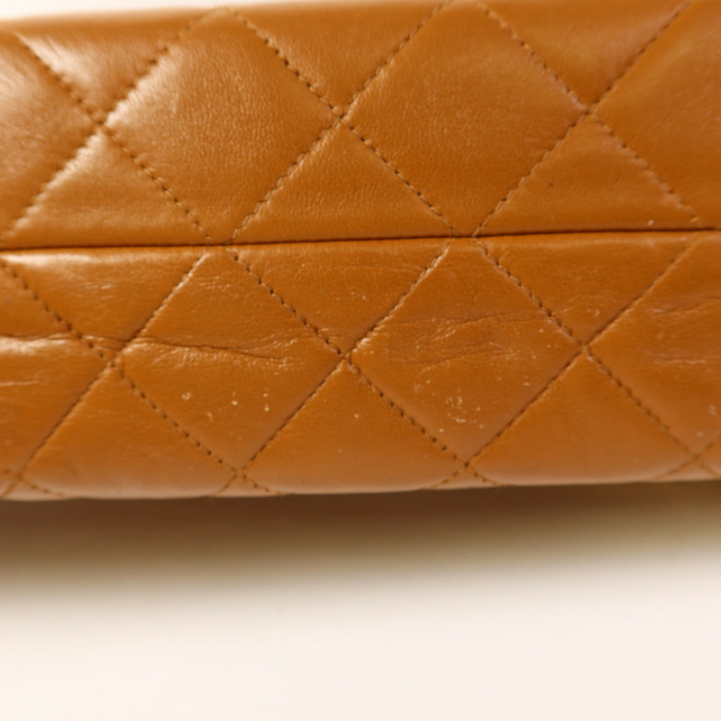 CHANEL 牛皮皮革Vintage Chain Shoulder金扣鏈帶肩背袋-14