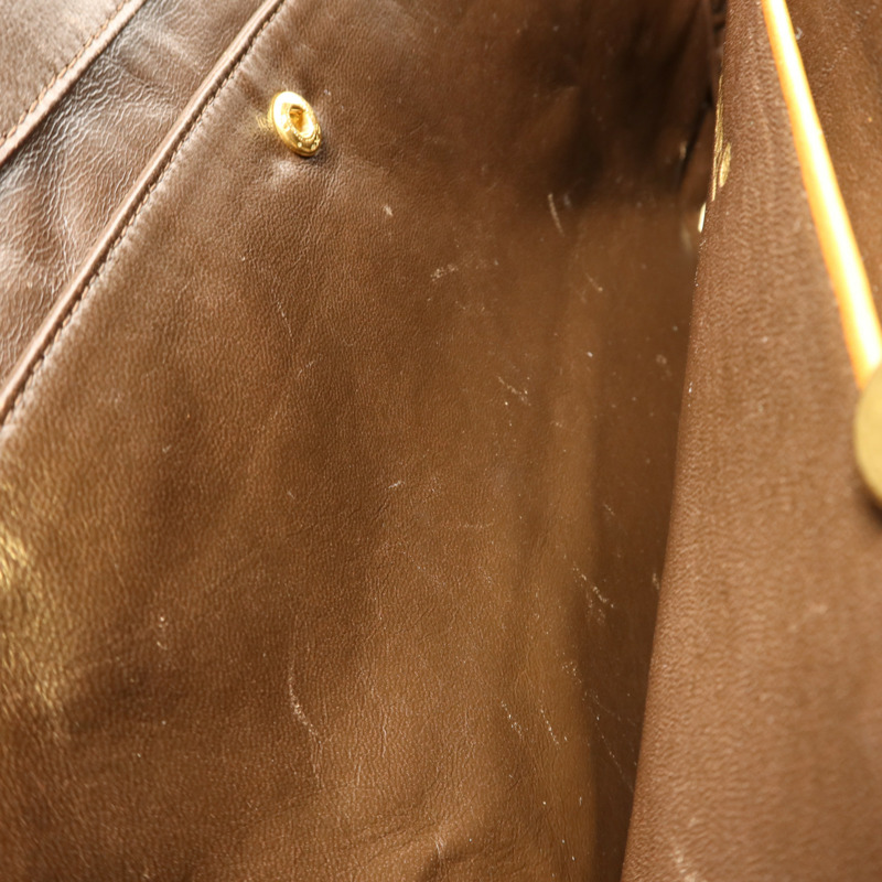 CHANEL 牛皮皮革Vintage Chain Shoulder金扣鏈帶肩背袋-17