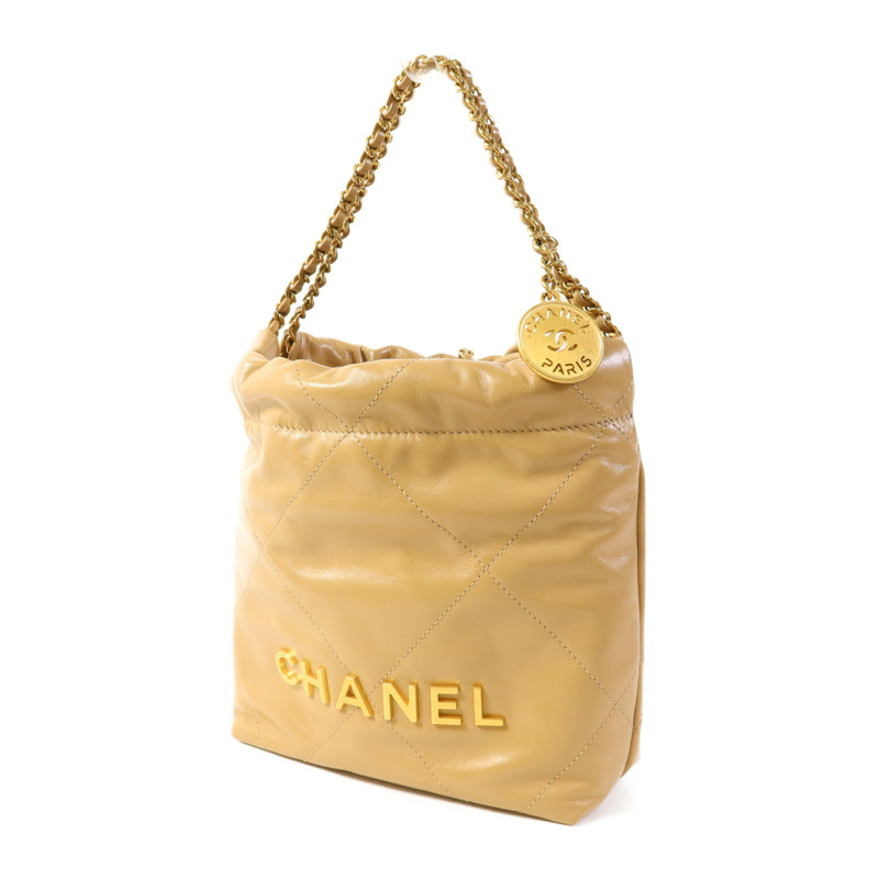 CHANEL 牛皮皮革Chanel 22 Mini鏈帶肩背袋-2
