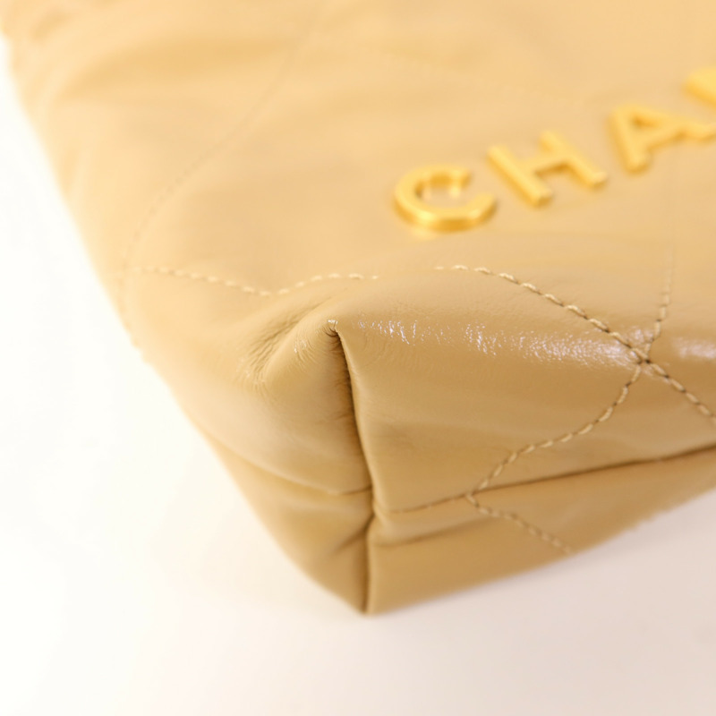 CHANEL 牛皮皮革Chanel 22 Mini鏈帶肩背袋-11