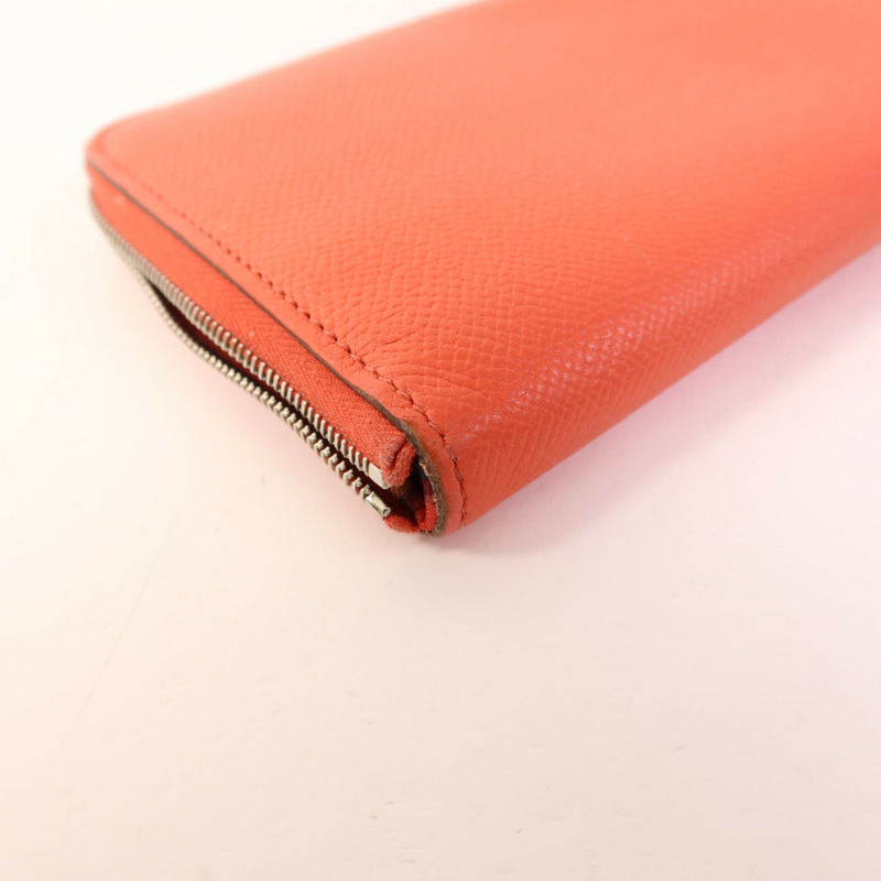 HERMES Epsom皮革Silk'In Long Wallet銀扣長錢包Rose Jaipur-12