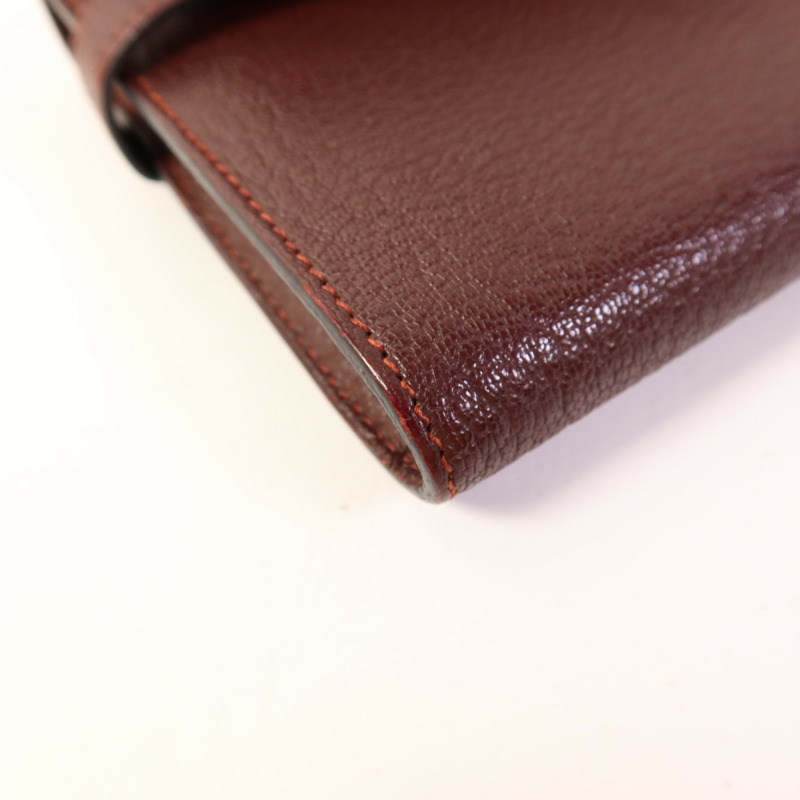 HERMES Chevre皮革Kelly Long Wallet金扣長錢包-10