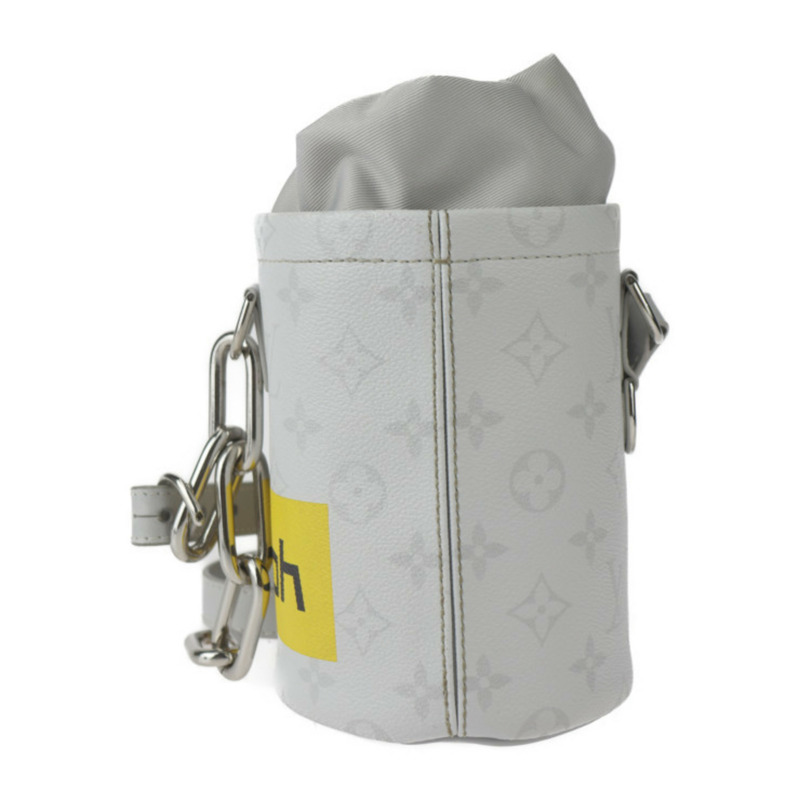 LOUIS VUITTON Chalk Nano 包,白色字母單肩包 M44631,以及灰色皮革,Pochette,R2416123007061-2