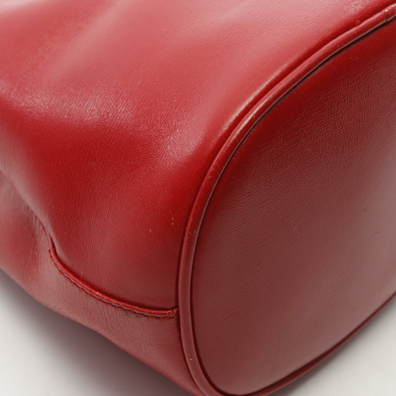 CELINE 紅色皮革鏈條單肩包，二手女款-6