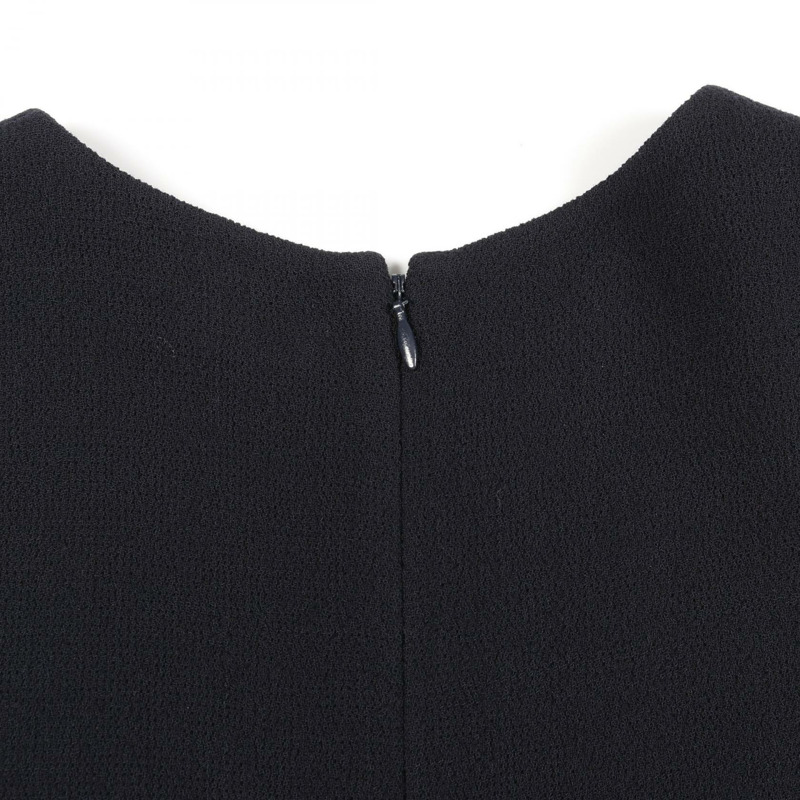 Christian Dior 洋裝 6E21683A1110 羊毛 海軍藍 #F36 二手女士-4