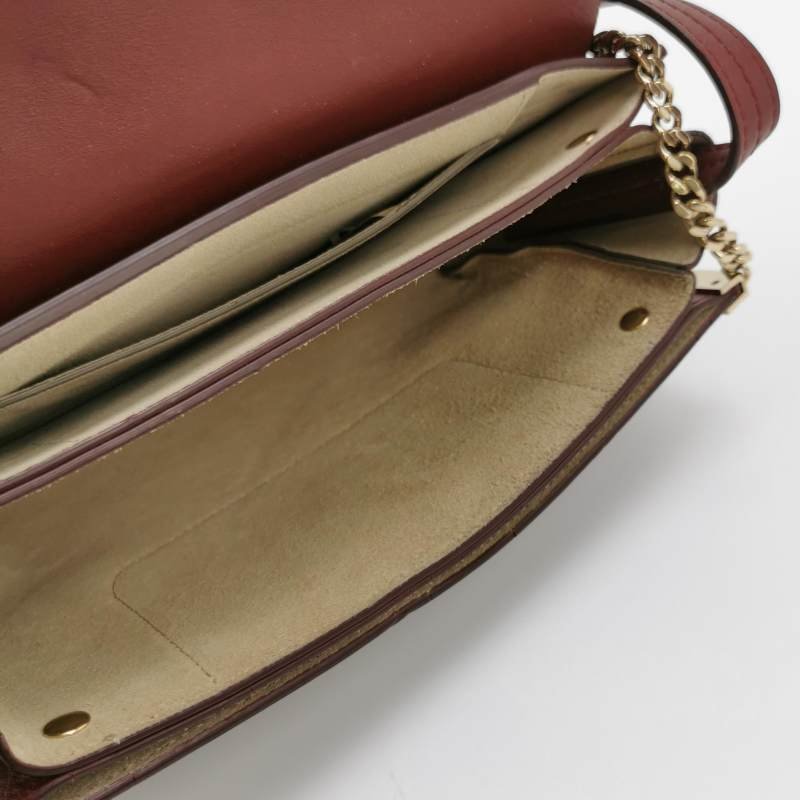 Chloe Faye 小號 牛皮 翻毛皮 拼皮 鏈條扣飾 單肩包-6