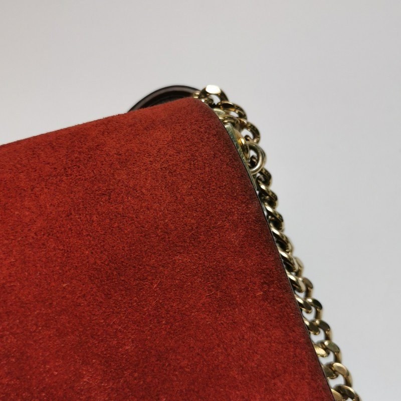 Chloe Faye 小號 牛皮 翻毛皮 拼皮 鏈條扣飾 單肩包-19