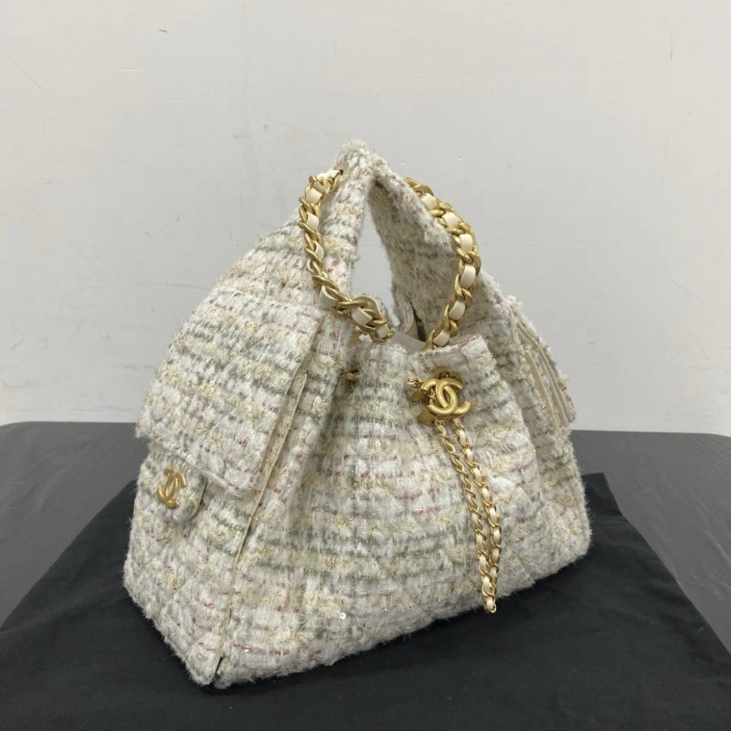 CHANEL 25A斜紋軟呢25bag小號肩背鏈條包 26*30*14 99新配件盒子塵袋-1