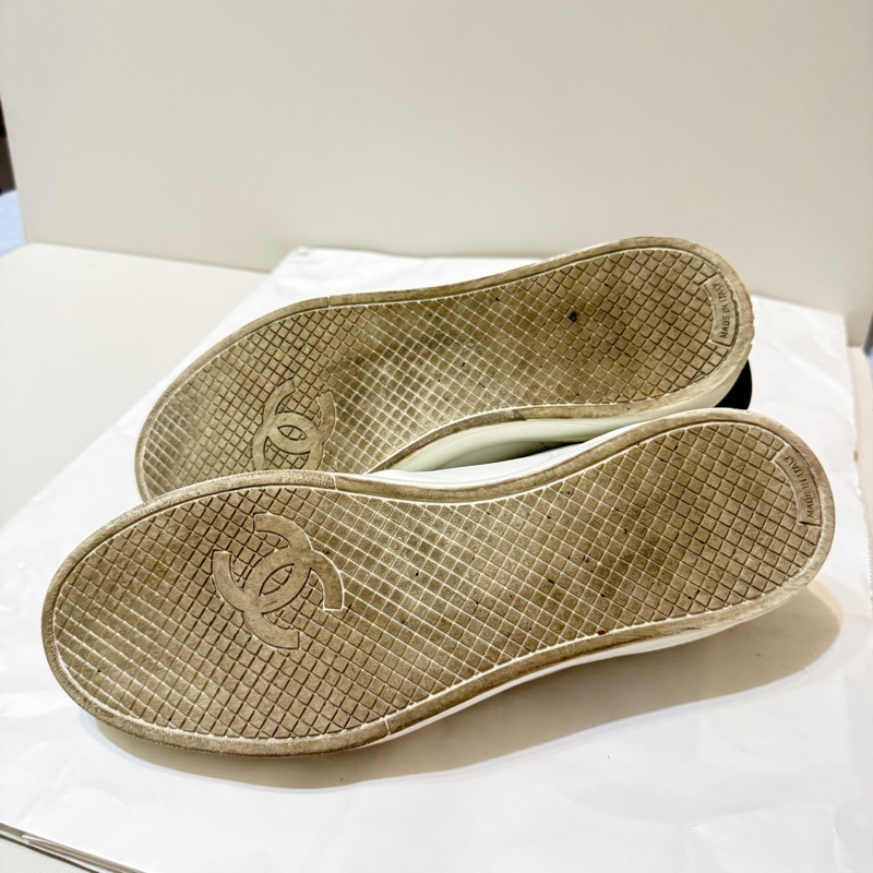 『已出售』Chanel 黑標logo小白鞋38-14