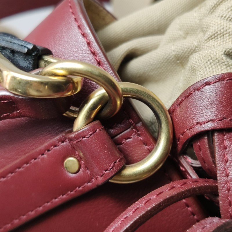 Chloe Roy 牛皮 字母 Logo 穿孔 圓環 斜背包 單肩包-11