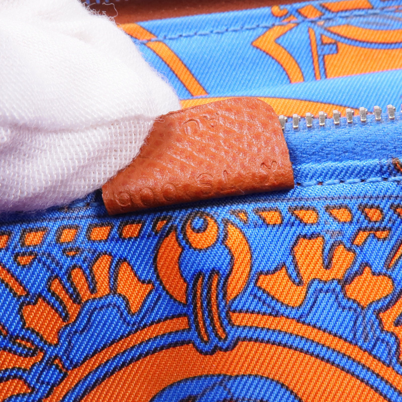 HERMES Epsom皮革Silk'In Wallet銀扣長錢包Brique-13