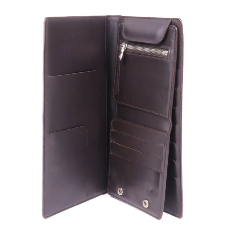 LOUIS VUITTON Monogram Glace Portefeuille Double銀扣長錢包-10