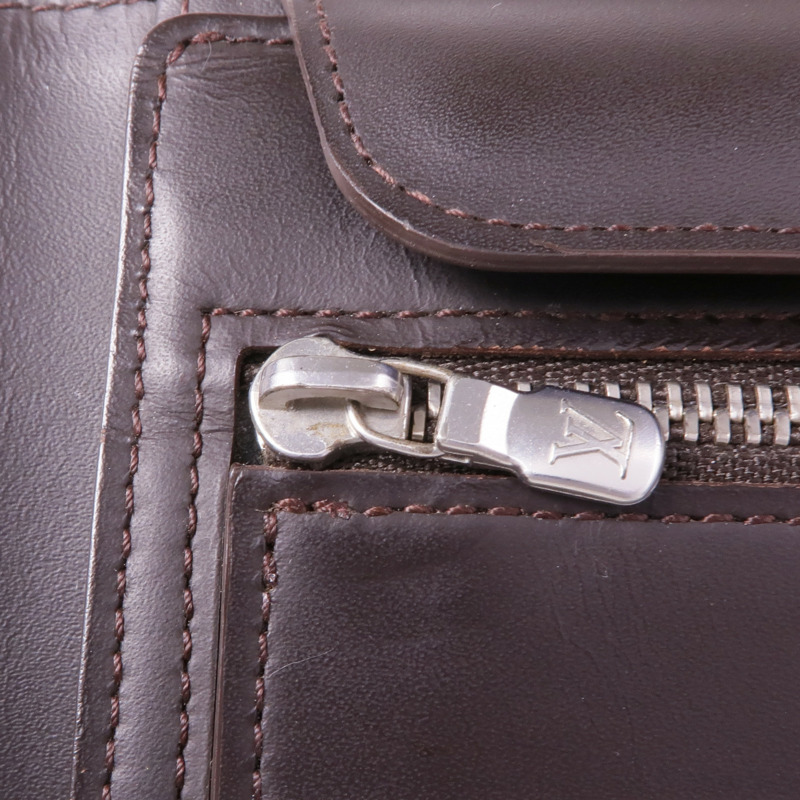 LOUIS VUITTON Monogram Glace Portefeuille Double銀扣長錢包-12