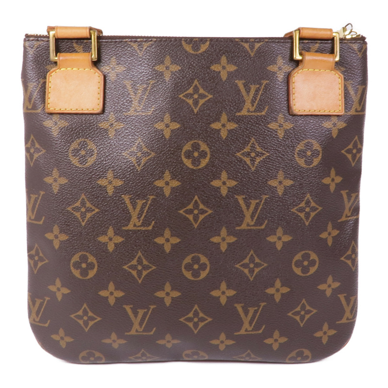 LOUIS VUITTON Monogram Pochette Bosphore金扣肩背袋棕色-1