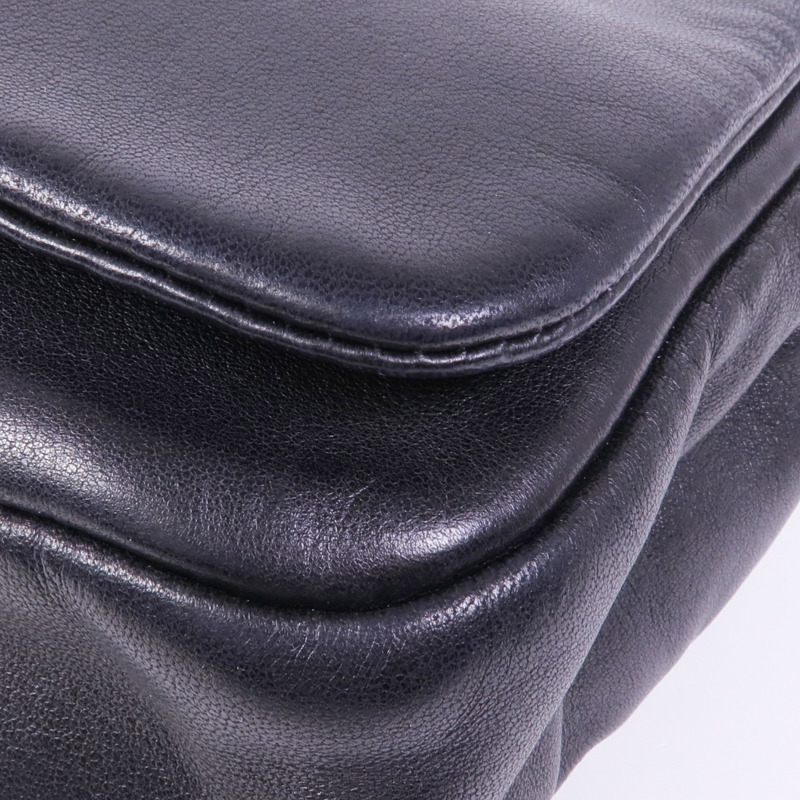 CHANEL 羊皮皮革Shoulder Bag銀扣肩背袋-4