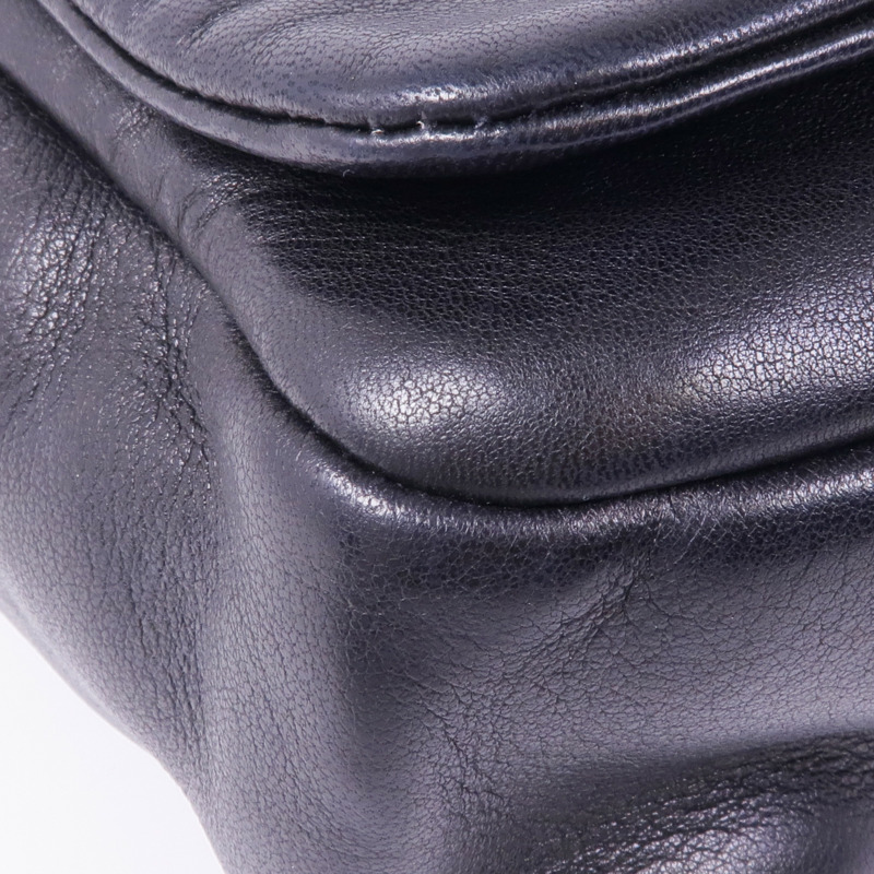 CHANEL 羊皮皮革Shoulder Bag銀扣肩背袋-5