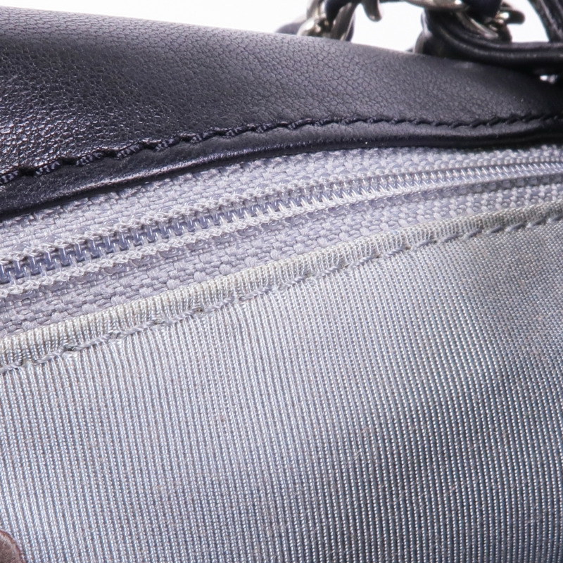 CHANEL 羊皮皮革Shoulder Bag銀扣肩背袋-12