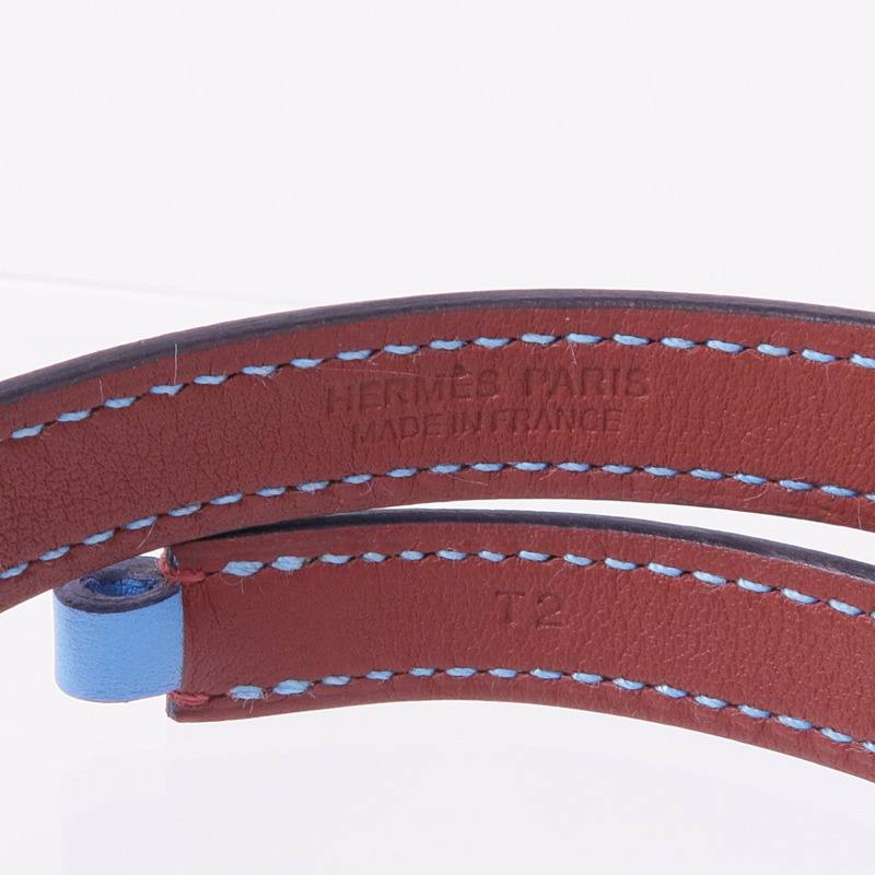 HERMES Swift皮革Rivale Double Tour銀扣手帶-7