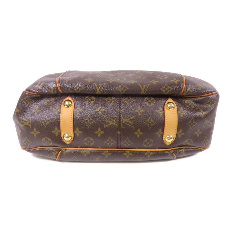 LOUIS VUITTON Monogram Galliera PM金扣肩背袋棕色-3