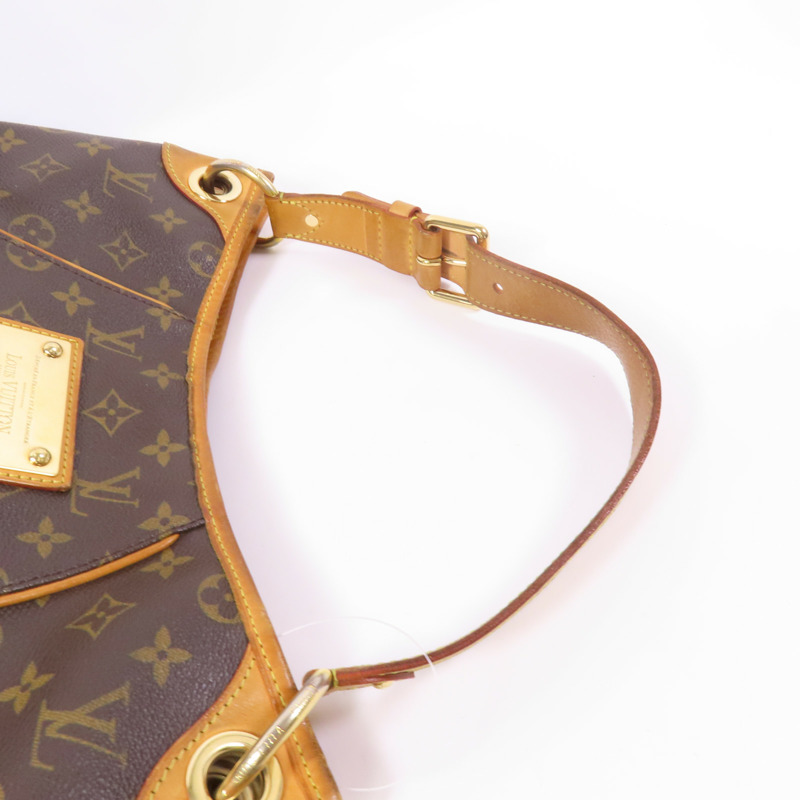 LOUIS VUITTON Monogram Galliera PM金扣肩背袋棕色-4