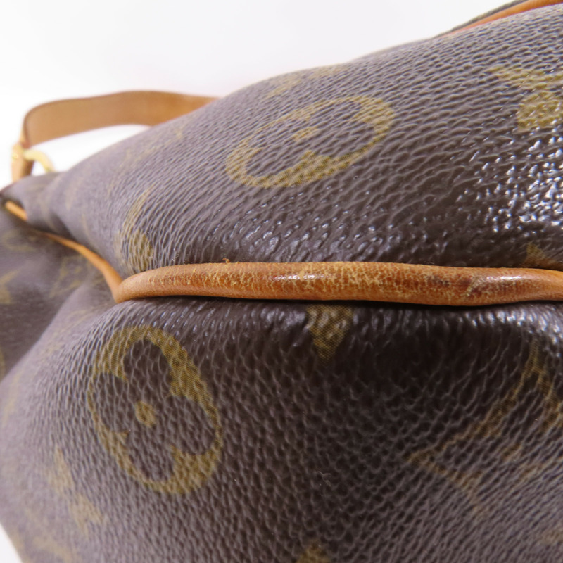 LOUIS VUITTON Monogram Galliera PM金扣肩背袋棕色-8