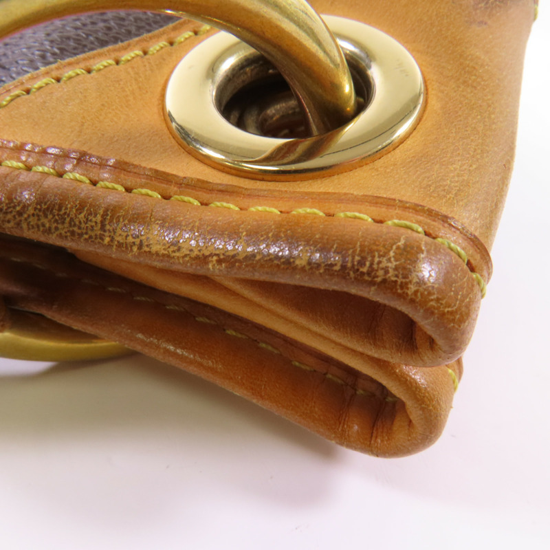 LOUIS VUITTON Monogram Galliera PM金扣肩背袋棕色-11