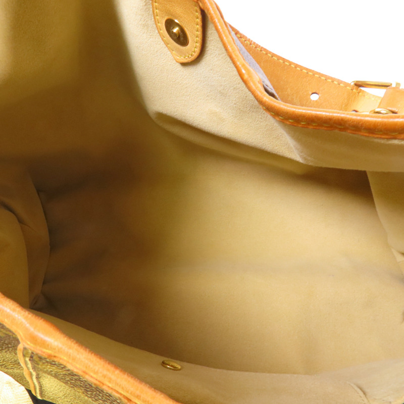 LOUIS VUITTON Monogram Galliera PM金扣肩背袋棕色-15
