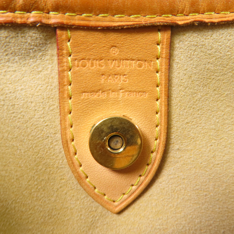 LOUIS VUITTON Monogram Galliera PM金扣肩背袋棕色-16