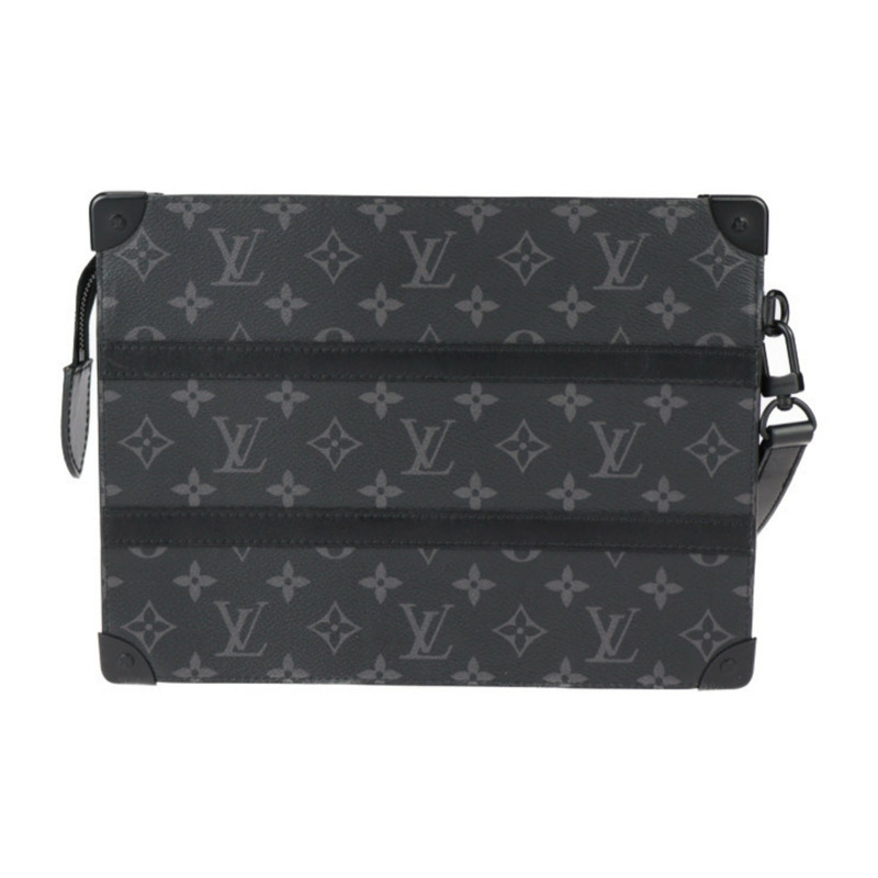LOUIS VUITTON 路易威登 Trunk Pochette 副包 M45937 Monogram Eclipse 皮革黑灰色手拿包 R2424113008100-2