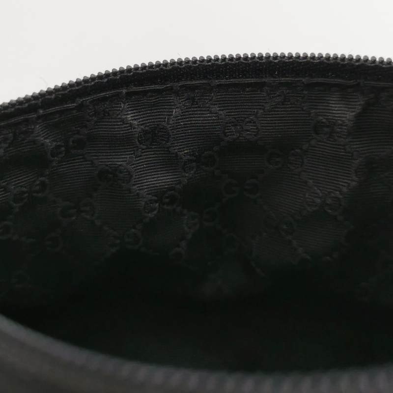 Gucci 牛皮 帆布 拼接 金屬 字母 Logo 拉鍊 單肩包-13