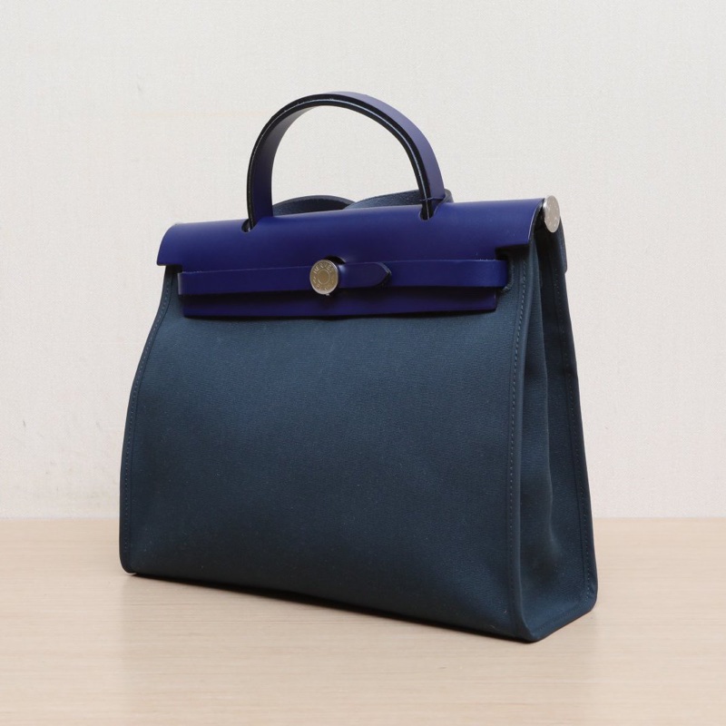 Hermes herbag 宝石蓝帆布 Z刻-2