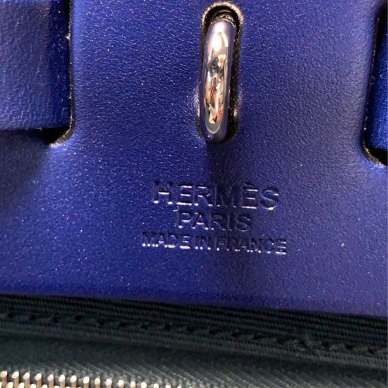 Hermes herbag 宝石蓝帆布 Z刻-7