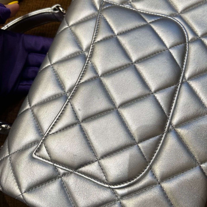 chanel 銀色trendycc中號 約24cm 31開 配件：卡~-8