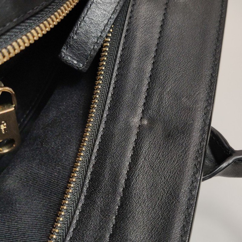 Chloe Alice 牛皮 羊皮 拼色 按扣 插袋 手提包-12