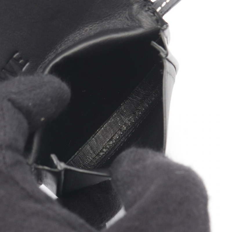 LOEWE 女士黑色真皮後跟小零錢包（二手）-2