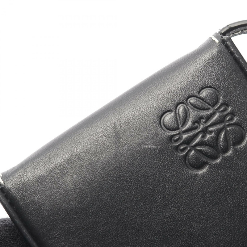 LOEWE 女士黑色真皮後跟小零錢包（二手）-6