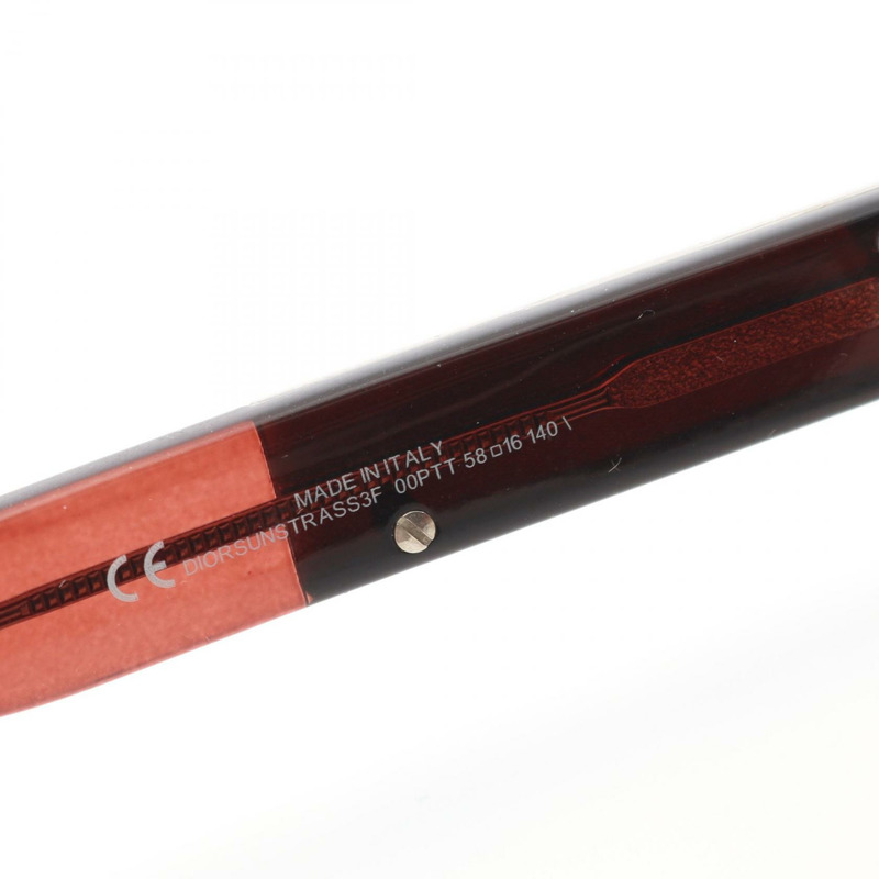 克里斯汀迪奧太陽眼鏡 眼鏡 塑膠 波爾多紅 二手 女士-4