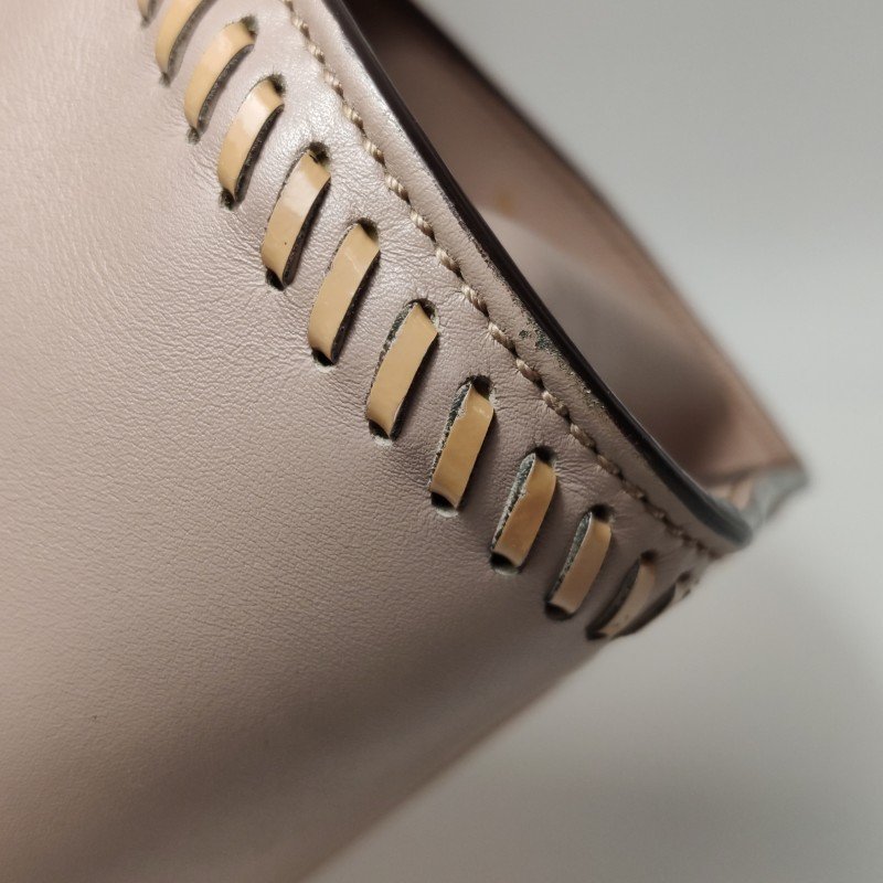 Tod's Cape 牛皮 漆皮 純色 壓花 Logo 手提包-11