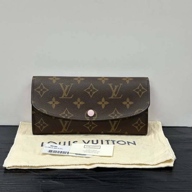 LV 經典老花粉豆豆長夾19*10*2 99新配件塵袋-0