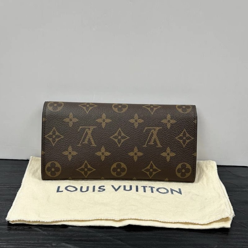 LV 經典老花粉豆豆長夾19*10*2 99新配件塵袋-5