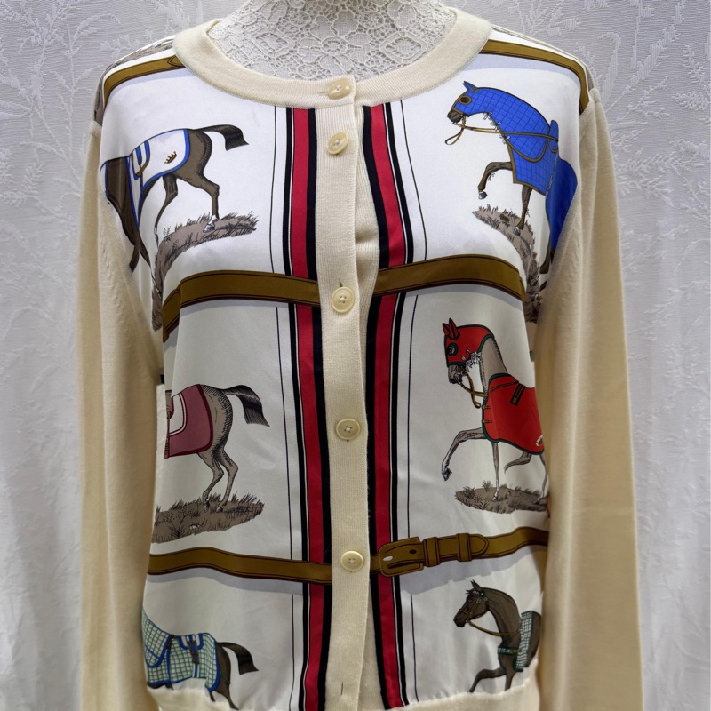 Hermes 女裝羊毛絲綢外套-9