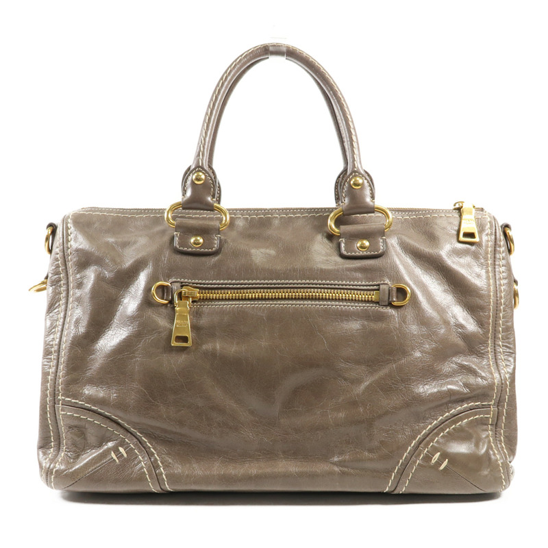 PRADA 牛皮皮革2 Way Shoulder Bag金扣手挽肩背兩用袋-1