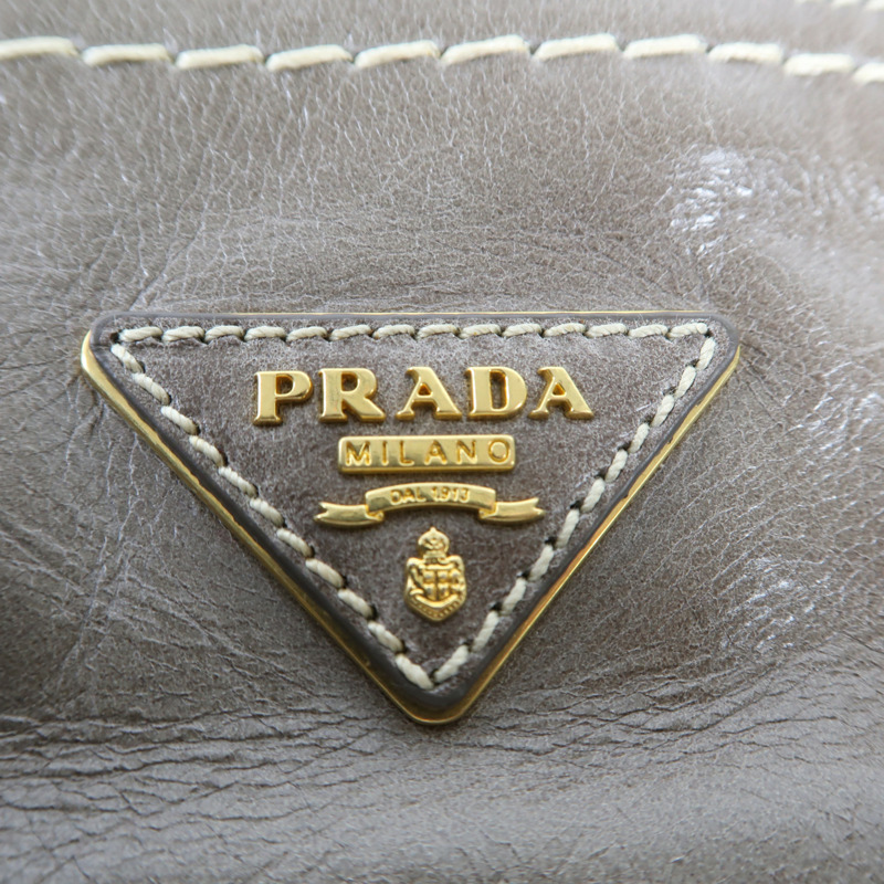 PRADA 牛皮皮革2 Way Shoulder Bag金扣手挽肩背兩用袋-5