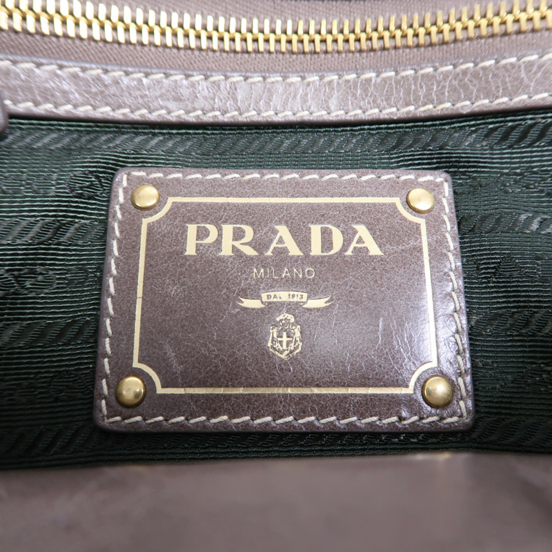 PRADA 牛皮皮革2 Way Shoulder Bag金扣手挽肩背兩用袋-6